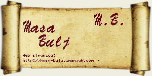 Maša Bulj vizit kartica